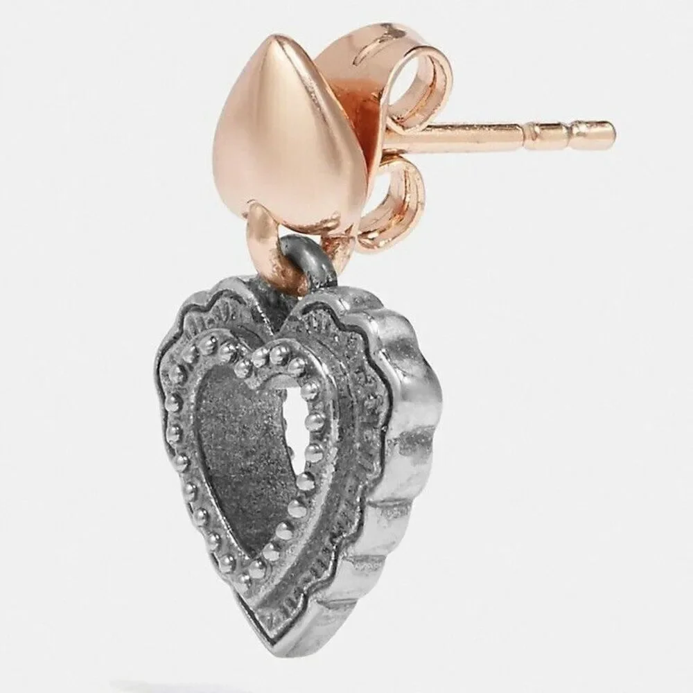 ❤︎ COACH ❤︎ 67053 Scallop Heart Drop Earrings